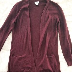 Burgundy Cardigan